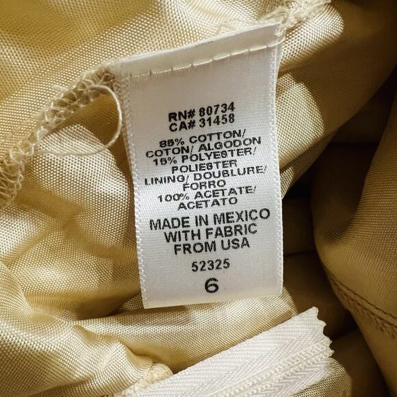 To The Max Skirt Women’s Sz 6 Linen Lace Ivory Lined (A0127) - Picture 6 of 6